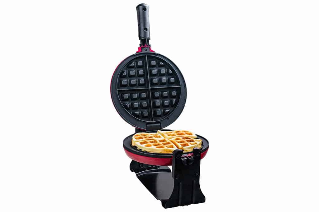 What is the advantage of a flip waffle maker