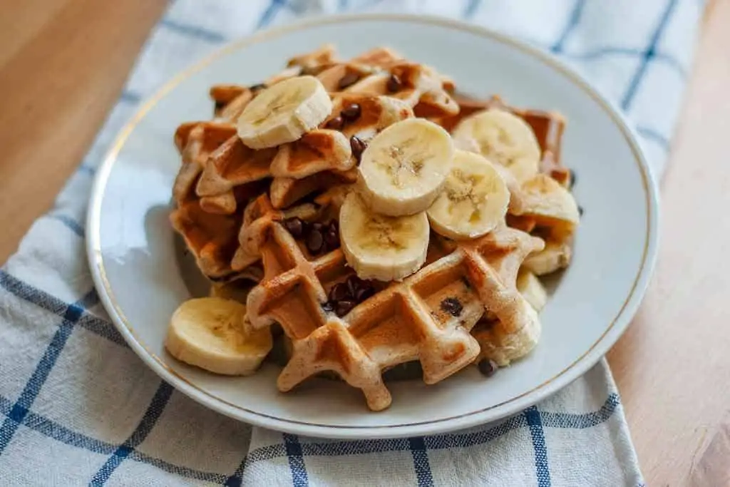 Waffles-on-plate-how-to-make-waffles-from-scratch