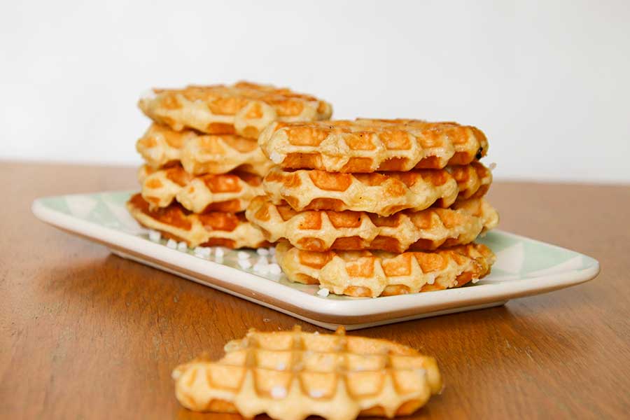 A plate of Liege waffles