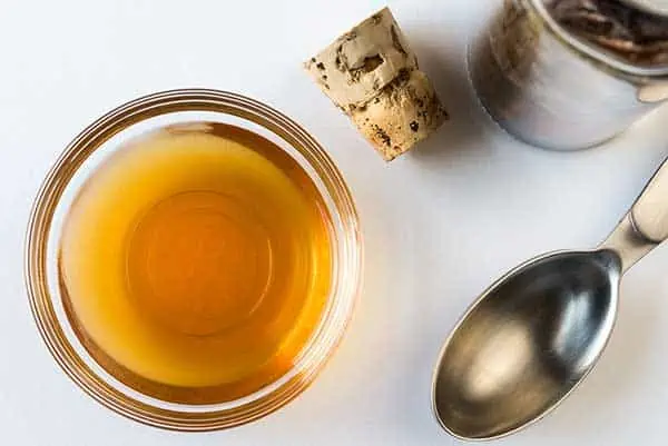 vanilla extract in a glass bowl