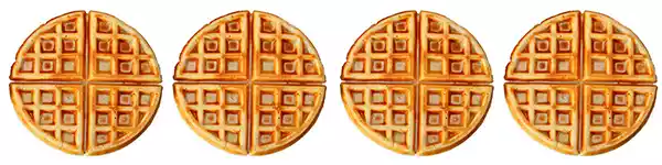 4 waffles