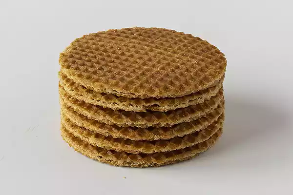 Stack of 6 caramel stroopwafels